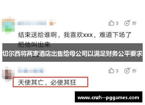 切尔西将两家酒店出售给母公司以满足财务公平要求 切尔西将两家酒店出售给母公司以满足财务公平要求